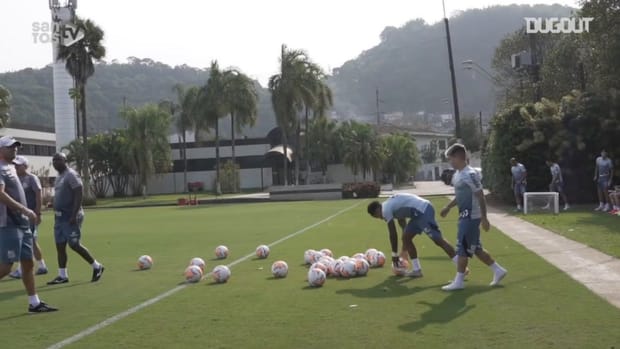 Santos' last training session before face Olimpia